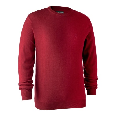 Deerhunter Kingston Knit with O-Neck - Red