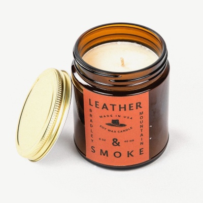 Bradley Mountain - Leather & Smoke Candle
