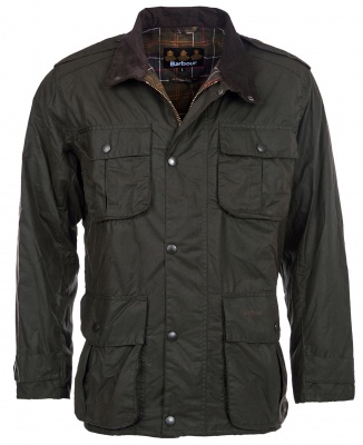 Barbour Trooper Waxed Cotton Jacket - Olive