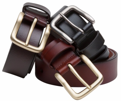 Hoggs of Fife Luxury Leather Belts - Dark Brown