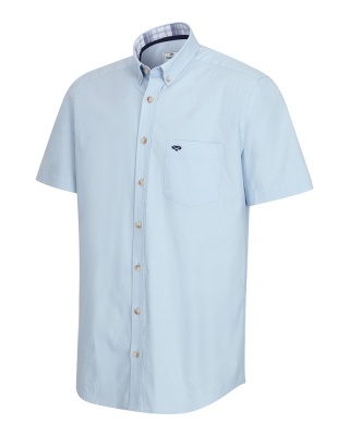 Hoggs of Fife Tolsta SS Cotton Stretch Plain Shirt