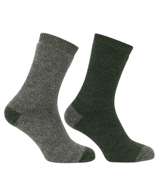 Hoggs of Fife - Country Short Socks - Tweed/Loden (Twin Pack)