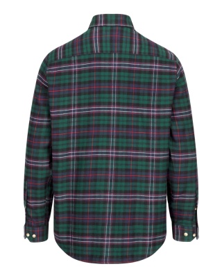Hoggs of Fife Pitscottie Flannel Shirt - Dark Green Tartan Check