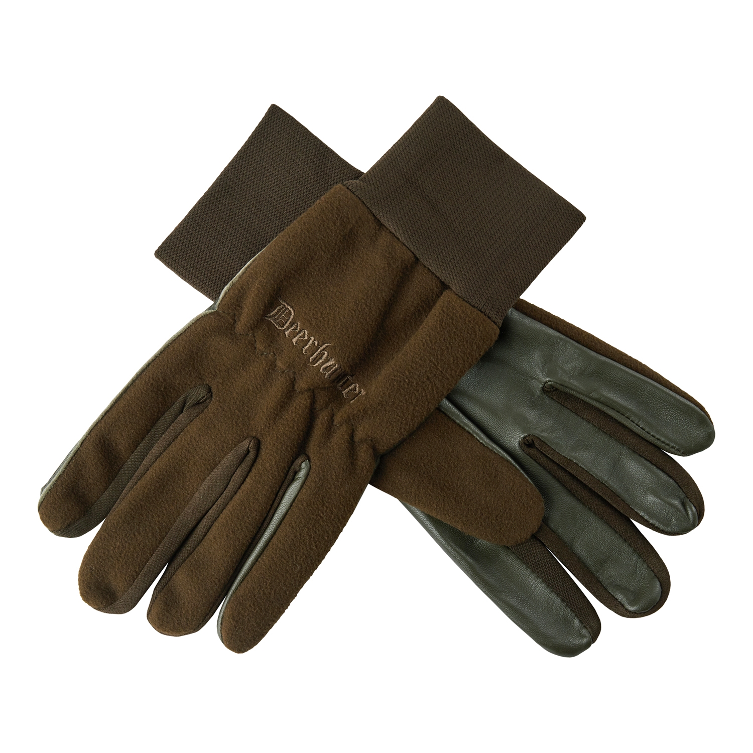 Deerhunter Fleece Gloves with Leather Palm