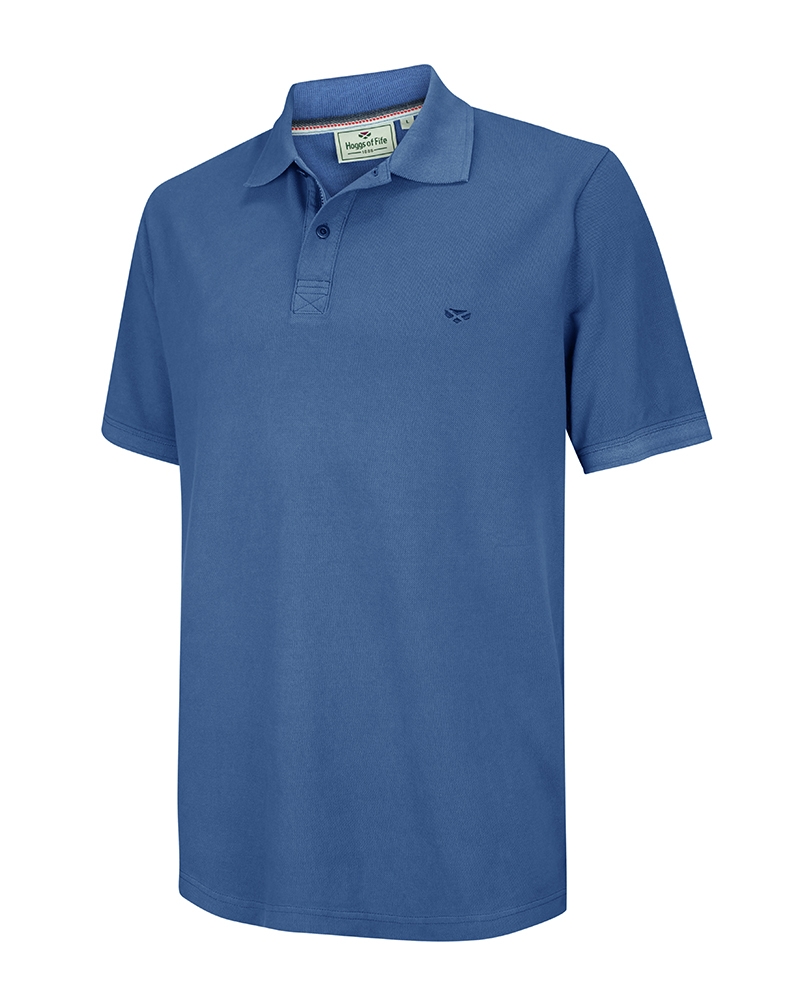 Hoggs Of Fife Anstruther Washed Polo - Cobalt Blue