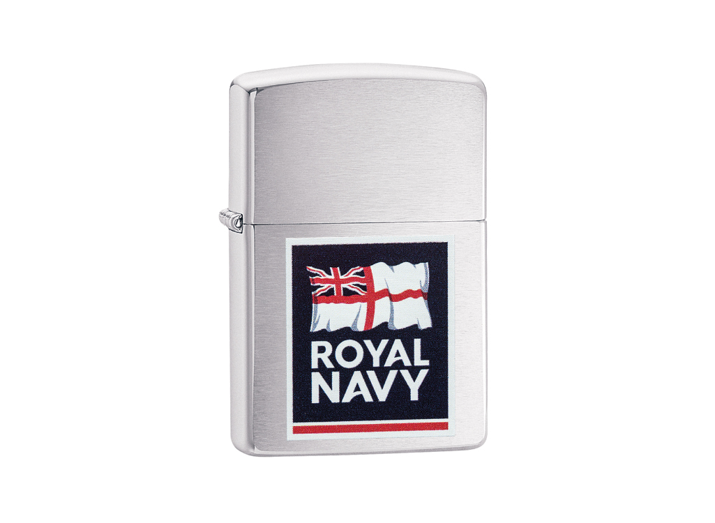 Zippo Royal Navy Brushed Chrome Regular Lighter