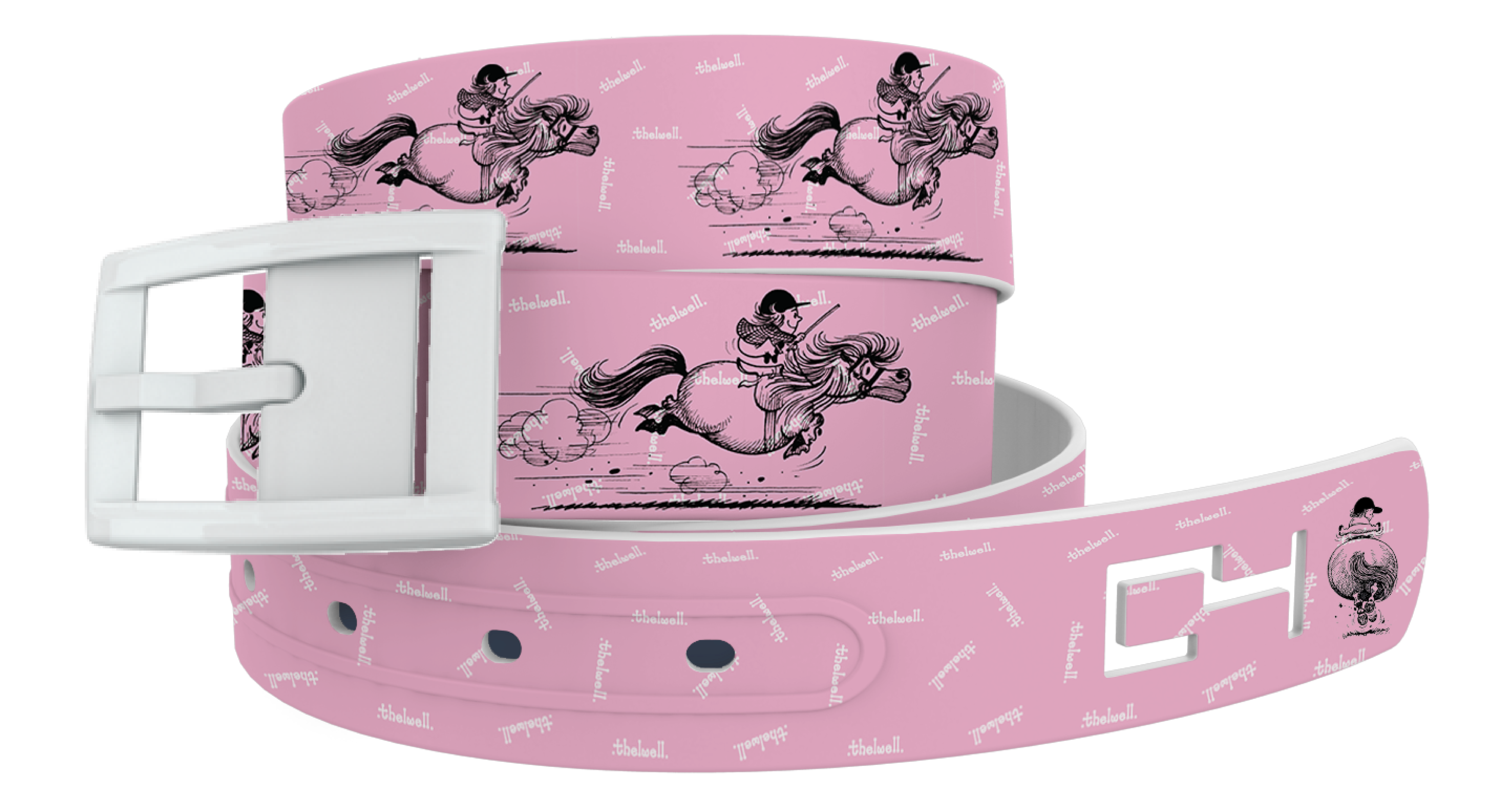 C4 Belt - Thelwell Gallop Pink Belt and Black Buckle