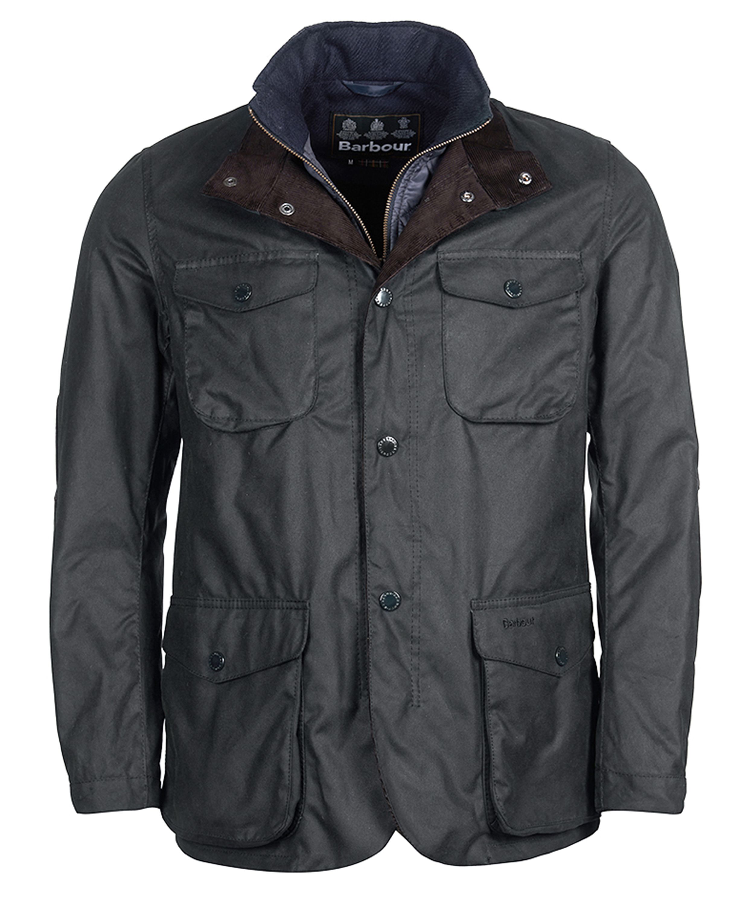 Barbour Ogston Waxed Cotton Jacket - Navy SeriousCountrySports.com