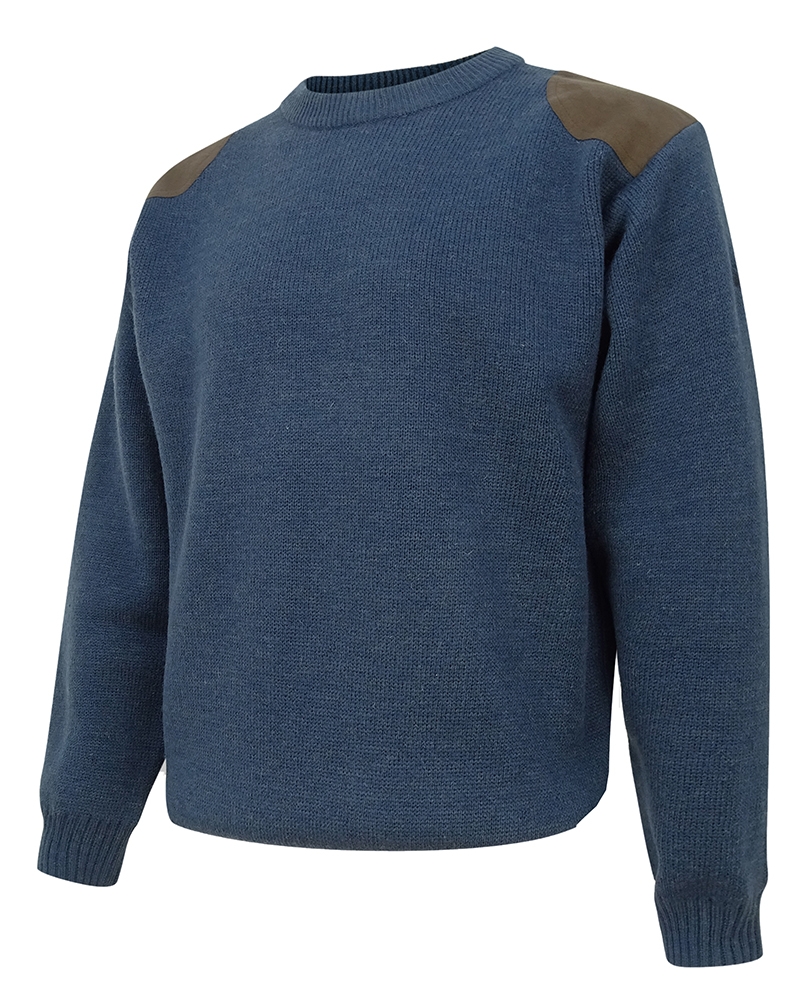 Hoggs Of Fife Melrose Hunting Pullover Marled - Navy