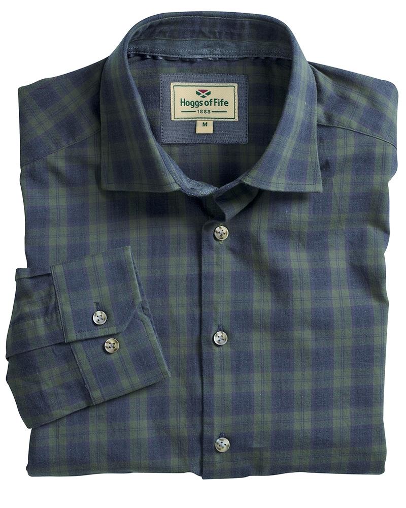 Hoggs Of Fife Angus Check Shirt - Navy/Olive
