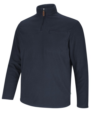 Hoggs of Fife Islander 1/4 Zip Micro-Fleece Shirt - Navy