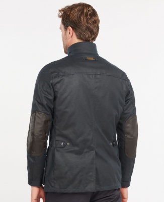 Barbour Ogston Waxed Cotton Jacket - Navy
