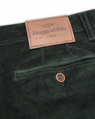 Hoggs of Fife Cairnie Comfort Stretch Cord Trouser - Racing Green