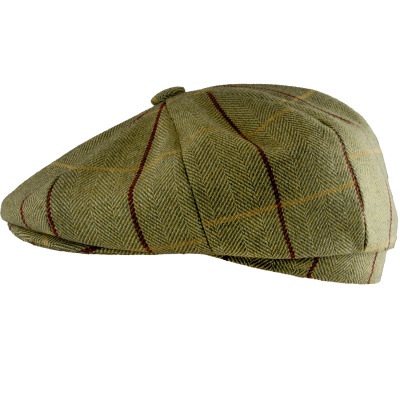 Jack Pyke Wool Blend Baker Boy Hat Tweed - Green