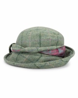 Hoggs of Fife Roslin Ladies Tweed Twist Hat - Spring Bracken