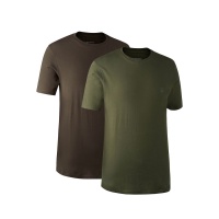 Deerhunter T-Shirt - Green/Brown Leaf - 2 Pack