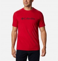 Columbia Men's CSC Basic Logo Short Sleeve - Mountain Red