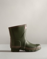 Hunter Women's Gardener Short Wellington Boots - Dark Olive / Clay