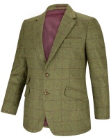 Hoggs of Fife Tummel Tweed Sports Jacket - Olive/Wine