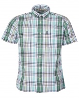 Barbour Madras 7 Short Sleeved Summer Shirt - Green