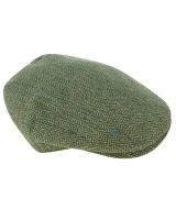 Hoggs Of Fife Helmsdale Green Tweed W/P Cap - One Size
