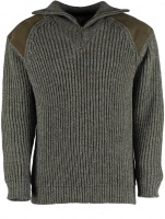 Niffi Exmoor Heavy Knit Quarter Zip Sweater - Derby Tweed