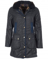 Barbour Bower Wax Jacket - Navy