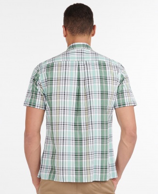 Barbour Madras 7 Short Sleeved Summer Shirt - Green