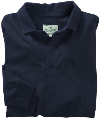 Hoggs of Fife - Premier Cotton Rugby Shirt Long Sleeve - Dark Navy