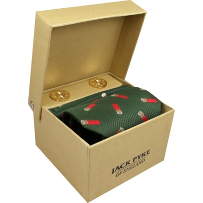 Jack Pyke Tie, Hanky and Cufflinks Gift Set - Cartridge