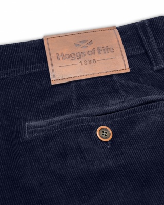 Hoggs of Fife Cairnie Comfort Stretch Cord Trouser - Marine