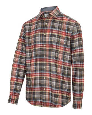 Hoggs of Fife Pitlochry Flannel Shirt - Chestnut Check