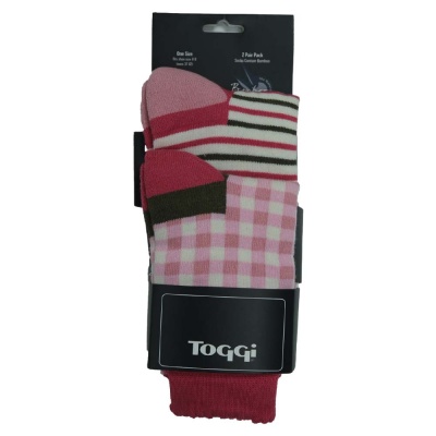 Toggi Raynham Socks 2 Pack - Carnation - UK4-8 (EU37-42)